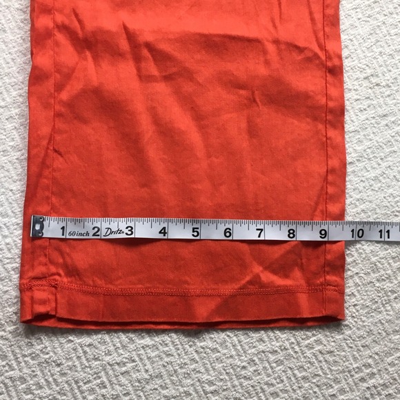 Liverpool Los Angeles Clementine Orange Linen Blend Wide Leg Pull On Pants Boho - Picture 7 of 9